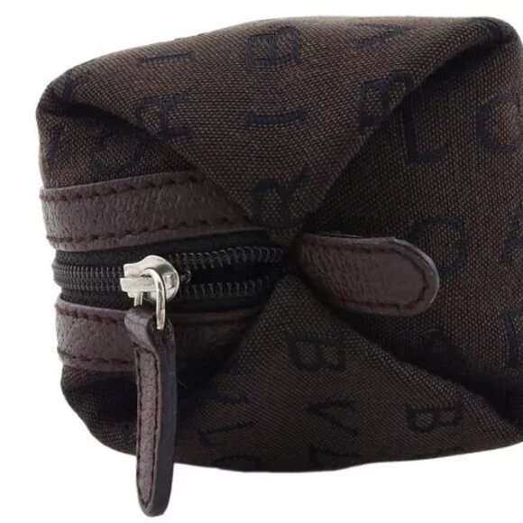 BVLGARI Pouch Logomania Canvas x Leather Authentic Used - Picture 4 of 8